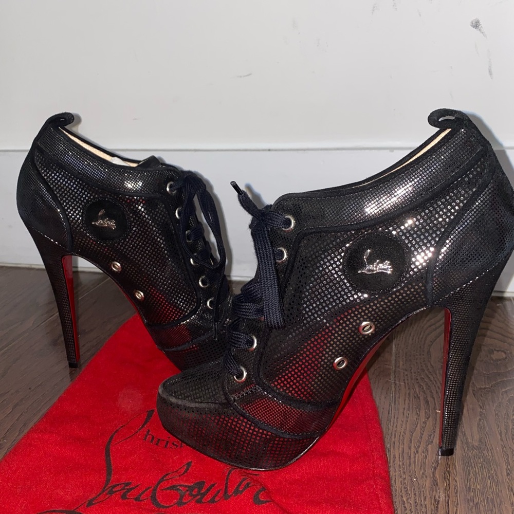Limited Christian Louboutin Metallic Booties - NEVER WORN